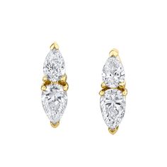 Luxury Pear-shaped Single Cut Diamond Earrings, Diamond White Pear-shaped Fine Jewelry Earrings, Pear-shaped Diamond Earrings In Fine Jewelry Style, Pear-shaped Diamond White Fine Jewelry Earrings, Pear-shaped Diamond Earrings With Accents, Pear-shaped Brilliant Cut Diamond Earrings, Luxury Pear-shaped Diamond Earrings With Prong Setting, Classic Pear-shaped Diamond Earrings With Single Cut, Pear-shaped Diamond White Earrings