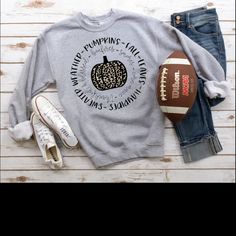 Enjoy all things fall in our ultra soft, warm sweatshirt Fall Crewneck Sweatshirt, Fall Crewneck, All Things Fall, Halloween Tees, Leopard Pattern, Oversized Sweatshirt, Oversized Sweater, Cut And Style, Pumpkin Spice