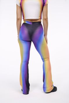 Multicolor Stretch Trousers, Stretch Multicolor Full-length Bottoms, Multicolor Full Length Pants, Multicolor Stretch Full-length Pants, Stretch Multicolor Pants, Multicolor Stretch Wide Leg Pants, Stretch Multicolor Full-length Pants, Stretch Multicolor Wide Leg Pants, Trendy Multicolor Full Length Bottoms