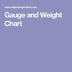 Gauge and Weight Chart Weight Chart, Sheet Metal, Galvanized Steel, Gate, Layout, Stainless Steel