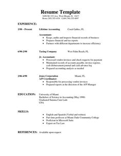 the basic resume format for students to use in their own school or college student's office