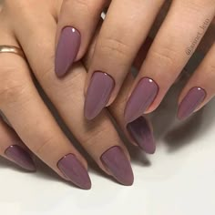 Nude Nail, Shiny Nails, Nail Colours, Dipped Nails, Dream Nails, Chic Nails, Short Acrylic Nails, Nails Done, Purple Nails