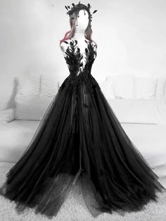 Black Wedding Gowns, Inspiration Dress, Cheap Formal Dresses, Style Dark, Goth Dress, Pretty Prom Dresses, Dark Gothic, Grad Dresses, Gothic Dress