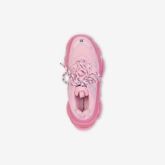 Triple S Clear Sole Sneaker Pink for Women | Balenciaga High-top Mesh Sneakers With Rubber Waffle Outsoles, Low-top Mesh Custom Sneakers With Rubber Waffle Outsoles, Chunky Sneakers With Rubber Waffle Outsoles And Mesh, Low-top Mesh Sneakers, Mesh Sneakers With Round Toe And Medium Fit, Medium Fit Mesh Sneakers With Round Toe, Low-top Chunky Sneakers With Rubber Sole And Mesh, Low-top Mesh Chunky Sneakers With Rubber Sole, Low-top Chunky Sneakers With Textured Sole