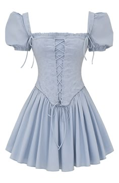 HOUSE OF CB Broderie Anglaise Corset Bodice Minidress | Nordstrom Marine Uniform, Cute Dress Outfits, Corset Bodice, Light Blue Dresses, Corset Mini Dress, House Of Cb, Corset Dress, Dance Dresses, Fancy Dresses