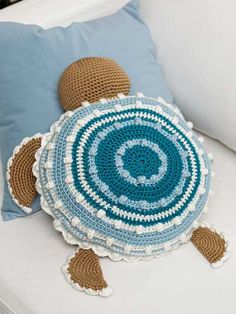 Sea Turtle Pillow Crochet Pattern - #YC05352 Pillow Covers Crochet, Pillow Case Crochet, Crochet Pillow Covers, Crochet Pillow Case, Crocheted Pillow, Turtle Pillow, Crochet Pillow Cases, Beach Room Decor, Pillow Crochet