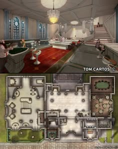 the floor plan for tom carros's mansion