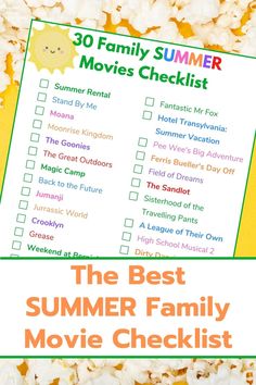 the best summer family movie checklist