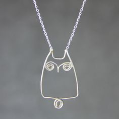 Sterling silver chubby owl pandant necklace Free by AnniDesignsllc Handmade Silver Charm Necklace For Her, Handmade Silver Charm Necklace As Gift For Her, Handmade Cute Sterling Silver Charm Necklaces, Handmade Sterling Silver Charm Necklace As Gift For Her, Handmade Unique Sterling Silver Charm Necklaces, Wire Wrapped Sterling Silver Charm Necklaces, Silver Sterling Silver Wire Wrapped Charm Necklaces, Silver Wire Wrapped Sterling Silver Charm Necklaces, Distinctive Handmade Charm Necklaces As Gifts