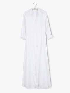 White Boden Dress Relaxed Fit Cotton Maxi Dress For Daywear, Summer Cotton Dress With Spread Collar, Spring Daywear Dress With Shirttail Hem, Elegant Cotton Shirt Dress With Shirttail Hem, Summer Classic Long Sleeve Maxi Dress, Classic Long Sleeve Maxi Dress For Summer, Classic Long Sleeve Summer Maxi Dress, Classic White Long Sleeve Maxi Dress, Chic Long Cotton Shirt Dress