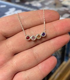 "Family Birthstone Necklace , Birthstone Necklace , Dainty Necklace , Birthstone Gifts , Birthday Gift , Mom Necklace , Personalized Jewelry *Made to order *Chain style:Cable chain *Chain Length:14\"-16\"-18\"-20\" *Finish:silver , gold or rose gold *personalized gift *Big Discount %25 *All items are on sale *Contact us for more information \"Happy Shopping\" This necklace is for you .Type the name you want to explain.If you have a different question,you can ask any time from the messages sectio Sterling Silver Birthstone Necklace Gift, Birthday Birthstone Necklace With Round Stone, Round Stone Birthstone Necklace For Birthday, Multicolor Birthstone Necklace As A Gift, Gift Birthstone Necklace With Bezel Setting, Birthstone Necklace For Birthday Gift, Gift Birthstone Necklace With Bezel Setting And Round Stone, Handmade Round Birthstone Necklace For Birthday Gift, Handmade Round Birthstone Necklace For Birthday