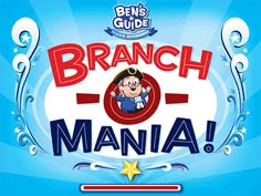 the ben's guide to branch o mania logo with an image of a cartoon character