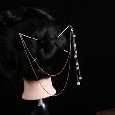 FREE SHIPPING ON ALL ORDERS OVER $50 | 100% SATISFACTION GUARANTEED Click "ADD TO CART" To Get Yours Now | Up To 60% OFF ✨ This Arimonz tassel double chain hairpin retro hair accessories hairgrip is a lovely accessory to your hairstyle. This elegant hair fork is the perfect match to jazz up your hairstyle. It’s lightweight and comes in different styles, making it a great gift idea for your loved ones! With its lightweight and chic design, it will keep your hair in place and give it an elegant to Pink Cowboy Hat, Silver Hair Pin, Gold Hair Pin, Edges Hair, Retro Hair, Hair Fork, Coffee Fashion, Sequin Decor, Beige Style