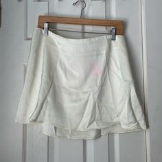 White Satin Hight Waisted Miniskirt, Never Worn And Still Has Tags On. A Little See Through So You Have To Wear It With A Slip Or Shorts Underneath. Skirts White, White Satin, White Skirts, Cider, Womens Skirt, Wear It, Mini Skirts, Color White, Satin