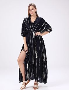 Product Details Tie Dye Maxi Kimono 100% Rayon One Size Flowy V-neck Beach Dress For Resort, Bohemian Rayon Cover-up For Vacation, V-neck Summer Kaftan For Vacation, Summer V-neck Maxi Dress With Batik Print, Bohemian V-neck Beach Dress In Rayon, Bohemian V-neck Maxi Dress For Resort, Summer V-neck Rayon Kaftan, Bohemian Maxi Dress For Summer Beach Cover-up, V-neck Rayon Kaftan For Summer