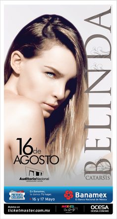 Belinda "Tour Catarsis" - Auditorio Nacional, Mexico, D.F. Agosto 16, 2013 #belinda #tourcatarsis Discover Music, Artist Management, D F, Stars, Movie Posters