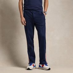 Part of the Polo Ralph Lauren Team USA Collection these track pants feature an official logo patch of the U.S. Olympic Team and our signature embroidered Pony. Made with a cotton blend this double-knit pair draw inspiration from vintage basketball warm-up suits. Vintage Basketball, Olympic Team, Track Pant, Team Usa, Double Knit, Double Knitting, Track Pants, Patch Logo, Polo Ralph