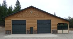 two garages with one attached to each other