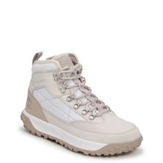 If you love exploring nature or adventuring in the outdoors, then theseWomen's Motion 6 Mid Waterproof white hiking shoes. Waterproof premium Timberland® leather upper, lace-up closure, round toe, ReBOTL™ fabric upper containing 50% recycled PET plastic lining, OrthoLite® footbed, 1. 1" heel and OrthoLite® footbed/GreenStride™ sole. | Timberland Women's Motion 6 Mid Waterproof Hiking Shoe in White Leather Size 5. 5 Medium Vans Top, Exploring Nature, Athletic Sandals, Clog Boots, Waterproof Hiking Shoes, Hiking Shoe, Timberlands Shoes, Waterproof Hiking Boots, Hiking Boot