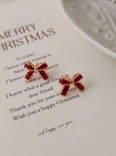 Christmas Bow Earringspure Silver 18K Gold Platedanti-tarnishchristmas Gift Earringgift for Heranniversary Giftbridesmaid Gifts - Etsy Canada Christmas Jewelry Aesthetic, Christmas Earrings Aesthetic, Silver Christmas Earrings, Cute Christmas Earrings, Elegant Christmas Earrings, Christmas Earings, Christmas Jewerly, Christmas Gift For Aunt, Fun Christmas Gifts