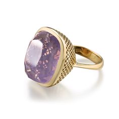 Material: 18k yellow gold



Stone Type/Carat Weight: Lavender Moon Quartz 28.5 cts.



Dimensions: 3/4” x 7/8” Luxury 14k Gold Purple Rings, Luxury Purple 14k Gold Rings, High Luster Oval Yellow Gold Rings, High Luster Yellow Gold Oval Rings, Elegant Gold Amethyst Diamond Ring, Luxury Yellow Gold Sapphire Ring, Exquisite Yellow Gold Rings For Evening, Exquisite Gold Rings For Evening, Amethyst Yellow Gold Rings Fine Jewelry