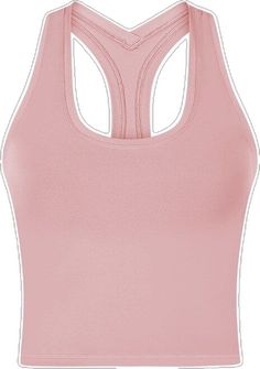 a women's pink sports bra top with cutouts on the front and back