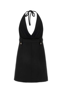 Black Stretch Wool Dress from Miu Miu Black Silk Mini Dress, Miu Miu Dress, Fashion Trend Board, Wool Dress, Yoga Wear, Black Stretch, Fashion Trend, Evening Wear, Modern Woman