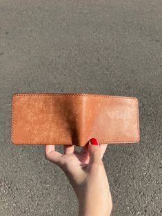 Leather Bifold Wallet Mens Slim Wallet Classic Monogrammed - Etsy Everyday Cognac Bifold Wallet, Vintage Brown Bifold Wallets As Gift, Vintage Brown Bifold Wallet As Gift, Vintage Brown Bifold Wallet With Coin Pocket, Brown Bifold Wallet For Everyday Use, Brown Wallet With Leather Lining For Daily Use, Brown Wallets With Leather Lining For Daily Use, Leather Bifold Wallet With Waxed Finish, Bifold Leather Wallet With Waxed Finish