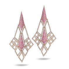 Sagrada Glory Drop Earring in 18K Rose Gold with Pearls and Diamonds Luxury Pink Diamond Earrings, Luxury Pink Sapphire Earrings, Pink Diamond Earrings Gift, Pink Diamond Earrings As Gift, Pink Diamond Earrings For A Gift, Luxury Pink Sapphire Earrings For Formal Occasions, Formal Pink Diamond Earrings, Pink Diamond Earrings With Diamond Accents, Pink Diamond Earrings With Diamond Accents For Wedding