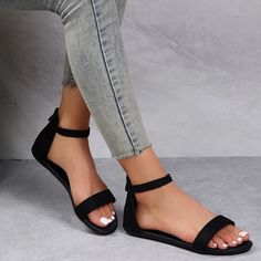 Lasaky - Minimalist Low-Heel Peep-Toe Sandals Velvet Shoe, Athletic Sandals, Velvet Shoes, Couple Picture, Couple Picture Poses, Peep Toe Sandals, Shoe Sole, Casual Sport Shoes, Thick Heels