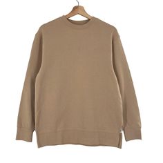 Topshop Crew Sweatshirt Camel Tan Pullover Neutrals Essentials. Pal1400 Brown Crew Neck Sweatshirt For Layering, Casual Camel Long Sleeve Sweater, Casual Long Sleeve Camel Sweater, Cream Crew Neck Sweatshirt For Layering, Brown Crew Neck Sweater For Loungewear, Brown Crew Neck Sweatshirt For Loungewear, Beige Crew Neck Sweatshirt For Loungewear, Oversized Brown Sweatshirt For Layering, Casual Beige Crew Neck Sweater