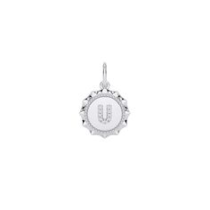 White Gold Elegant Silver Charms With Initials, Elegant Silver Diamond Charms, Elegant Engraved Initial Pendant Charms, Textured Gold Ring, Dana Rebecca Designs, Diamond Initial Necklace, Diamond Charm, Initial Charm, Initial Necklace