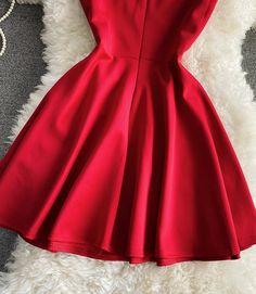 Simple A line v neck short dress Fabric: blended Color: red, black Size(cm): S, M S length 80 bust 90-100 M length 81 bust 94-104 For more pictures or videos of the dress, please contact us, thank you. Red A-line V-neck Dress For Spring, Elegant Mini V-neck Dress, Red Sleeveless Mini Dress For Evening, Solid Color A-line V-neck Party Dress, A-line V-neck Dress For Party, A-line V-neck Dress In Solid Color For Party, Red Solid Color Mini Dress, Red Solid Knee-length Mini Dress, Elegant A-line V-neck Dress