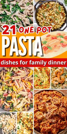 one pot pasta dishes for family dinner