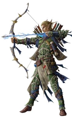 Varik and his Magic Bow & Arrows Pathfinder Arcane Archer Arcane Archer, Elf Ranger, Half Elf, Illustration Fantasy, Pathfinder Character, Fantasy Stuff, Wood Elf, Pathfinder Rpg, Bow And Arrow