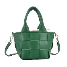 Features: This Viola Luxury Designer Handbag is sure to make a statement. Crafted with sleek genuine leather and detailed with a stunningly woven design, it's the perfect accessory for any fashionable occasion. The drawstring bucket style is the ideal combination of luxury and convenience. Belt Display, Statement Handbag, Luxury Designer Handbags, Designer Handbag, Woven Design, Green And Khaki, Handbags On Sale, Luxury Designer, Fashion Games