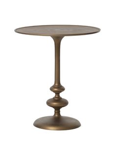 Auburn Side Table - HJCAB0123 - OS Pedestal Table, Brushed Aluminum, Accent Furniture, Accent Table, Auburn, Dates, Side Table, Living Spaces, Sofa