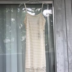 Beautiful Dress Spring Lace Maxi Dress As Beach Cover-up, White Sleeveless Crochet Dress For Spring, Lace Maxi Dress For Spring As Beach Cover-up, White Crochet Sundress, Long Cream Summer Dress, Off White Midi Dress For Vacation, Elegant White Crochet Beach Cover-up Dress, Elegant White Crochet Beach Dress, White Lace Sundress Maxi Dress