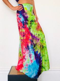 Palazzo Trousers extra wide leg TIE DYE flares Hippy hippie | Etsy Summer Rayon Maxi Skirt, Summer Wide Leg Rayon Maxi Skirt, Summer Wide Leg Maxi Skirt In Rayon, Hippie Multicolor Maxi Skirt, Multicolor Full Length Summer Bottoms, Hippie Style Harem Pants For Beach In Spring, Green Wide Leg Maxi Skirt For Beach, Wide Leg Maxi Skirt For Summer Vacation, Multicolor Full Length Summer Pants