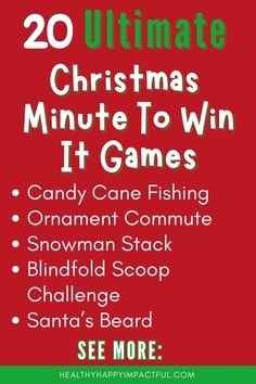 the 20 ultimate christmas minute to win it games