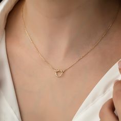 14K Gold Knot Combinable Necklace, Knot Necklace, Gold Necklaces, Combinable Necklace, Necklace for Women Gift, Necklace for Mom ITEM DETAILS ❆ All our jewelleries are handmade with Love and Care 💓 ❆ Material: 14K Gold. ❆ Gram: 2,27 gr ❆ Each item is made to order. Since all of our products are handmade, there may be -) 10% deviation in the specified weight. ❆ DO YOU LIKE THIS RING? You can get more information about it below but if you have any questions, just send a message. PACKAGING ❆ They Dainty Necklace With Spring Ring Clasp For Anniversary, Timeless Round Chain Necklace For Gift, Timeless Chain Necklace As Gift, Timeless Chain Necklace Gift, Fine Jewelry Diamond Cut Chain Necklace As Gift, Fine Jewelry Diamond Cut Chain Necklace For Gift, Fine Jewelry Necklaces For Anniversary With Spring Ring Clasp, Fine Jewelry Necklaces With Spring Ring Clasp For Anniversary, Fine Jewelry Necklace With Spring Ring Clasp For Anniversary