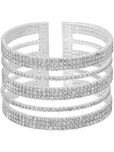 PRICES MAY VARY. RHINESTONE TENNIS CUFF BRACELET: This rhinestone bracelet is ideal for any occasion, including parties, proms, fashion shows, nightclubs, and anniversaries. And it can add an excellent fashion touch to your dress on any festival, such as Wedding, Mother's Day, Valentine's Day, Christmas Day, New Year's Day, or others. MATERIALS: Meticulously crafted from high-quality rhinestone and zinc alloy SIZE AND LENGTH: Rhinestone bracelet cuff is 2.2 inches in diameter. The bracelet lengt Bracelet Tennis, New Year's Day, Christmas Bracelet, Halloween News, Jewelry Christmas, Bracelet Cuff, Christmas Gift Jewelry, Rhinestone Bracelet, Bracelets For Women