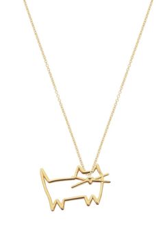 GATO - Necklace Cat Stuff, Rolo Chain, An Animal, Arrow Necklace, Animal Lover, Gold Necklace, Kitty, Yellow Gold