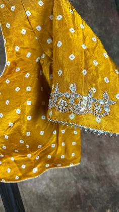 Mustard yellow modal silk saree with gotta work border, stitched blouse Gotta Work, Mustard Yellow, Silk Saree, Silk Sarees, Mustard, Saree, Silk, Yellow