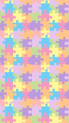 a colorful puzzle piece pattern with different colors