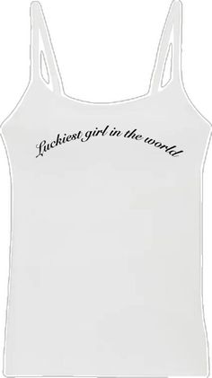 Trendy Cotton Text Print Tank Top, Trendy Cotton Tank Top With Text Print, Fitted Cotton Tank Top With Slogan, Crew Neck Cotton Printed Tank Top, Cotton Printed Crew Neck Tank Top, Printed Cotton Crew Neck Tank Top, Printed Fitted Cotton Tank Top, Cute Stretch Cotton Tank Top, Trendy Printed Cotton Tops