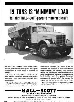 an old advertisement for a truck with the words,'10 tons is maximum load for this