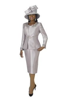 Lily and Taylor 3800 3 piece Silky Twill Skirt Set Colors: Black, Charcoal, Emerald, Gold, Ice Blue, Lavender, Navy, Melon, Pink, Red, Silver, White, Wine Sizes: 4, 6, 8, 10, 12, 14, 16, 18, 20, 22, 24 Matching Hat Available H227 Navy H673 Lavender Call (469)571-3647 or email DivasDenFashion@gmail.com to purchase hat Elegant Two-piece Stretch Set, Fitted Long Sleeve Evening Set, Evening Long Sleeve Fitted Set, Evening Sets With Fitted Long Sleeve, Formal Fitted Two-piece Set, Elegant Two-piece Formal Skirt, Elegant Two-piece Skirt, Elegant Two-piece Formal Sets, Elegant Stretch Sets For Summer