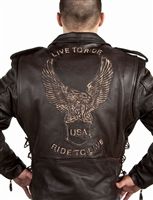 Retro Brown Leather Bomber Jacket with Eagle Embossed on Back Mens Motorcycle Jackets, Brown Motorcycle, Mens Top, Biker Life, Leather Motorcycle Jacket, Men Looks, Men's Style