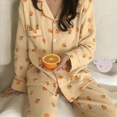 Our Orange Cute Winter Pyjamas 🧡 Super Comfy 🧡 Light weight 🧡 Adorable The pants run very small! Please check the size guide BEFORE you order. What you'll get 🍊 1x Orange Cotton Pyjama set 💸 Money back guarantee  RUNS SMALL We hope to make you feel beautiful and comfy in your skin with our range of comfy wear!  Thank you for shopping with us!💕 Lots and lots of love Incandescenza Co✨💋  http://incandescenzaco.etsy.com/ ➡️ for more options 💗  -------------- PLEASE CONTACT ME IF YOU HAVE ANY Korean Sleepwear, Long Sleeve Pjs, Winter Pajamas Women, Pijamas Women, Suits Korean, Cute Pajama, Cute Pjs, Cute Pajama Sets, Pajamas For Women